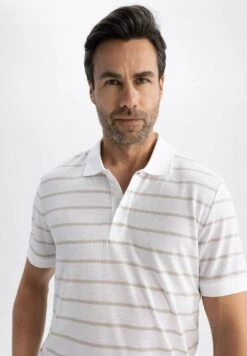 DeFacto Regular Fit - Poloshirt - Beige -DeFacto e875956dcd7e4fd594b5d9ff93756b1f