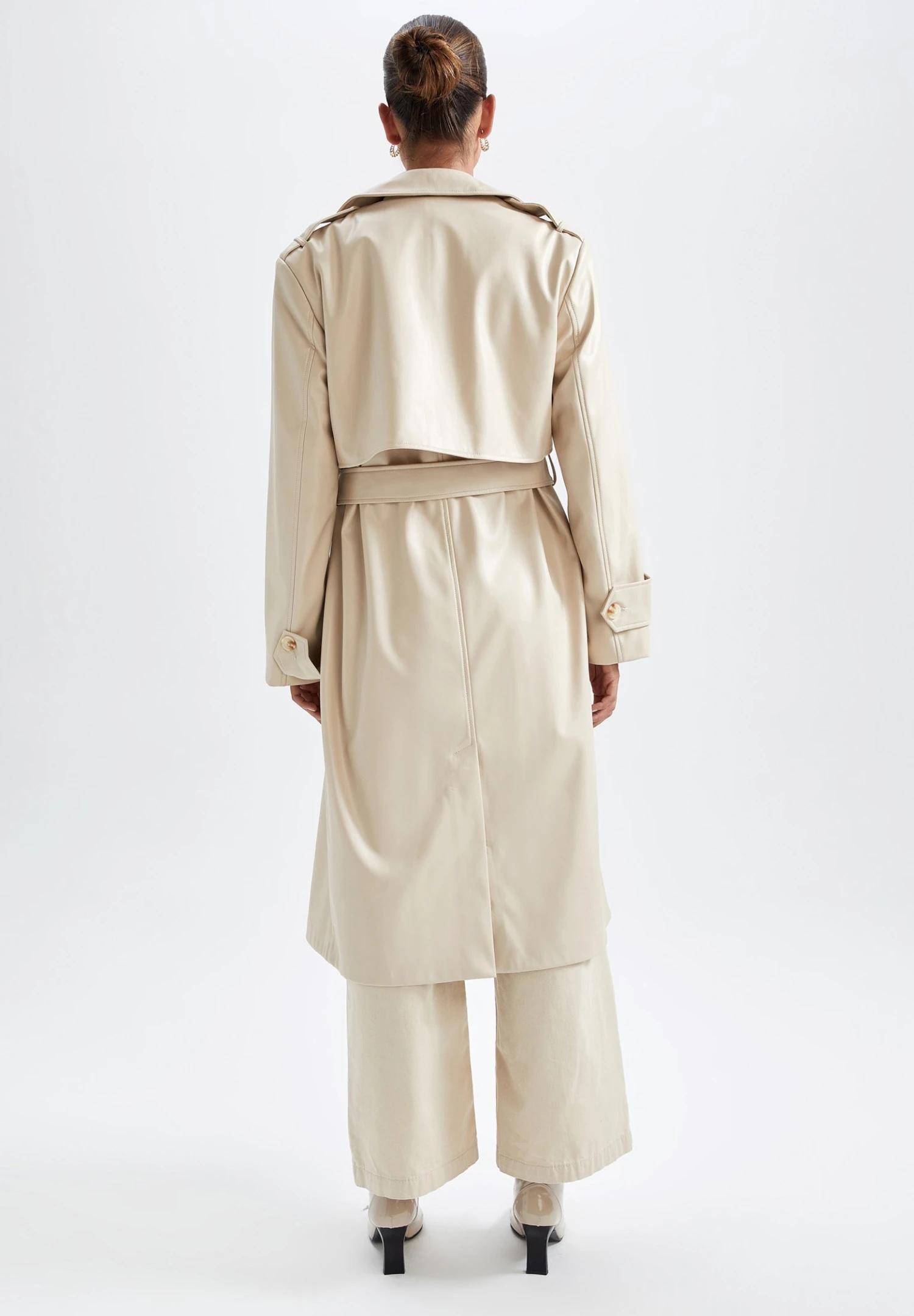 DeFacto Regular Fit - Trenchcoat - Ecru 5 DeFacto Regular Fit - Trenchcoat - Ecru - Afbeelding 3