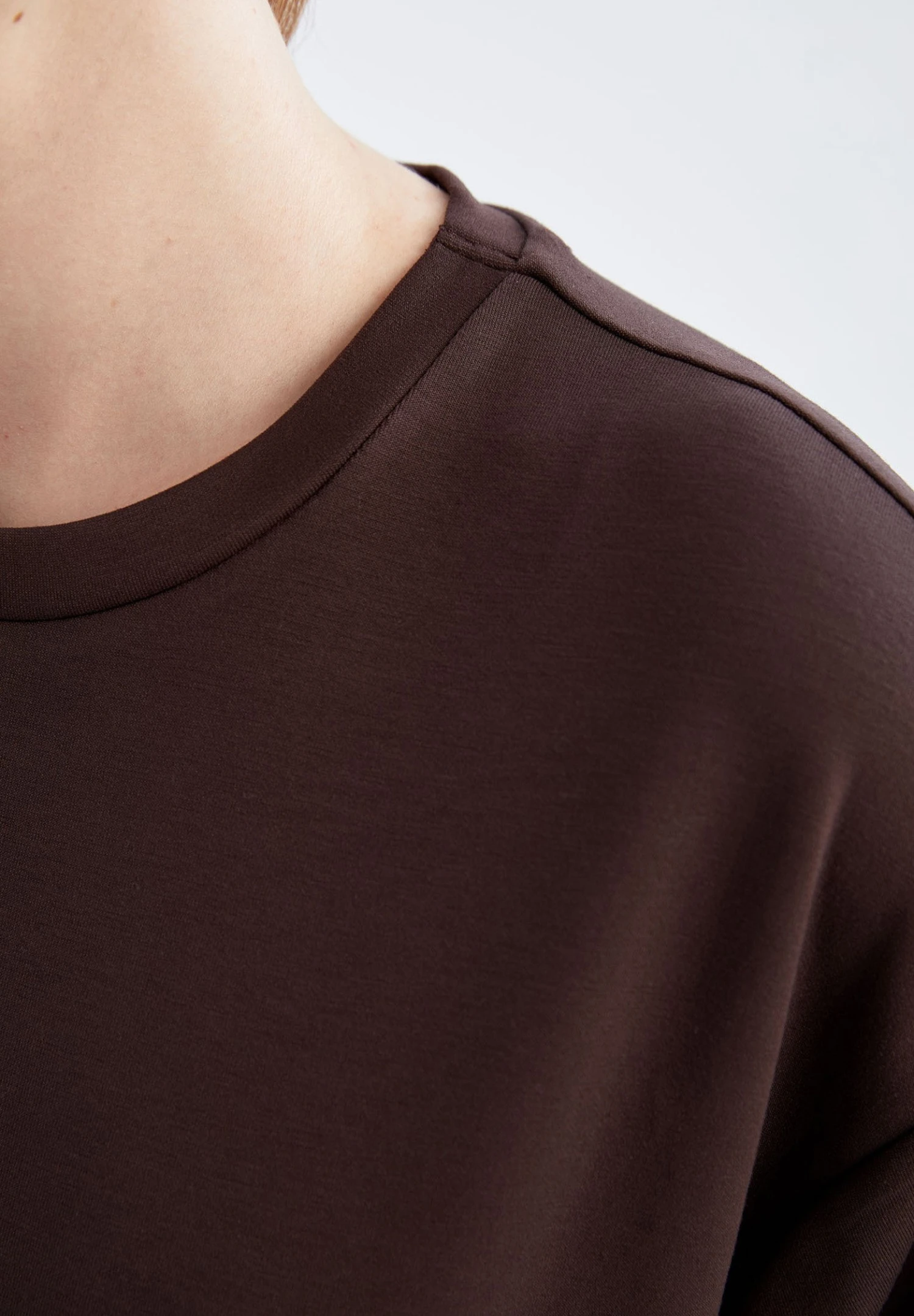DeFacto Relax Fit T - Sweater - Brown 6 DeFacto Relax Fit T - Sweater - Brown - Afbeelding 4