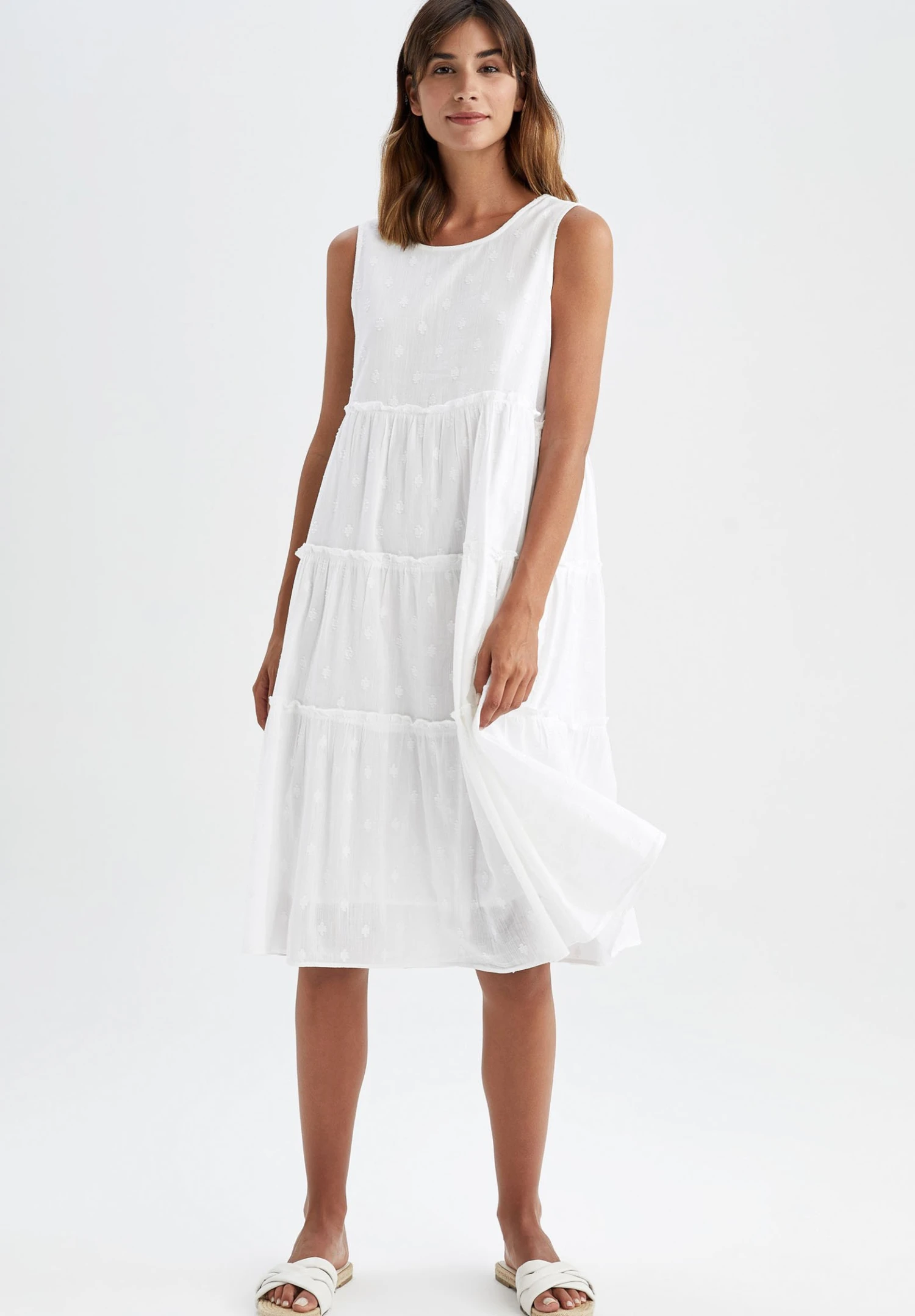 DeFacto Jurk - White 4 DeFacto Jurk - White - Afbeelding 2