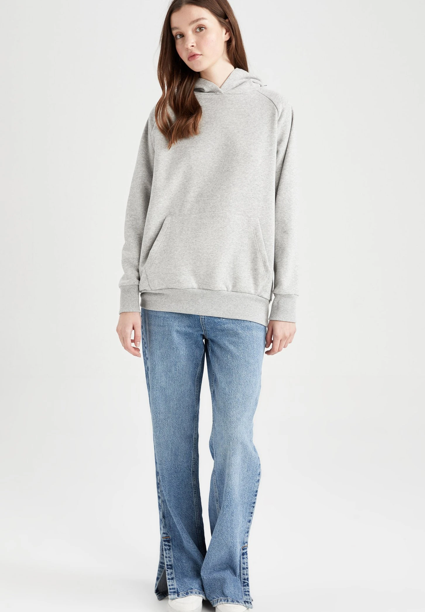 DeFacto Hoodie - Grey 4 DeFacto Hoodie - Grey - Afbeelding 2