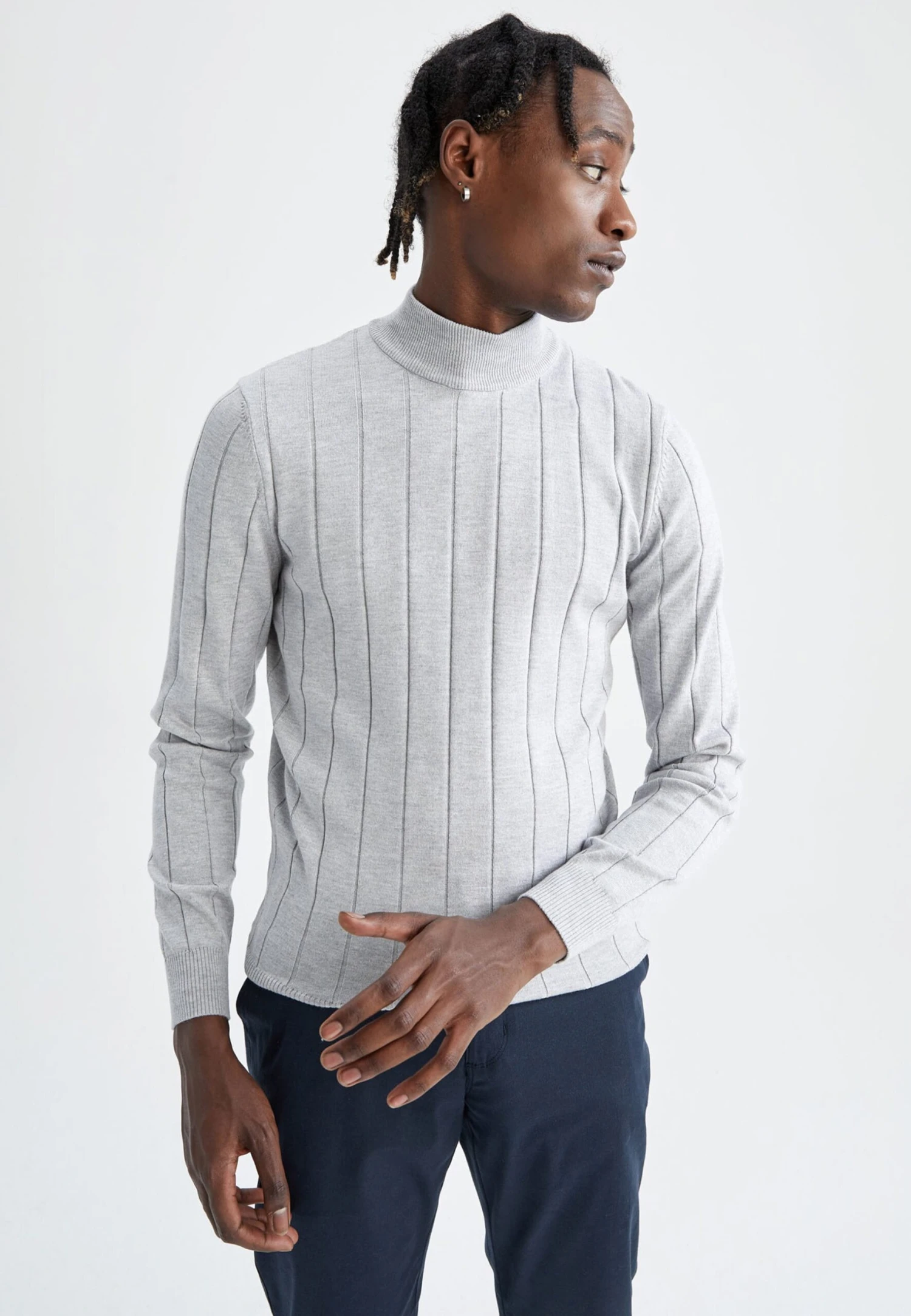 DeFacto Slim Fit - Trui - Grey 3 DeFacto Slim Fit - Trui - Grey