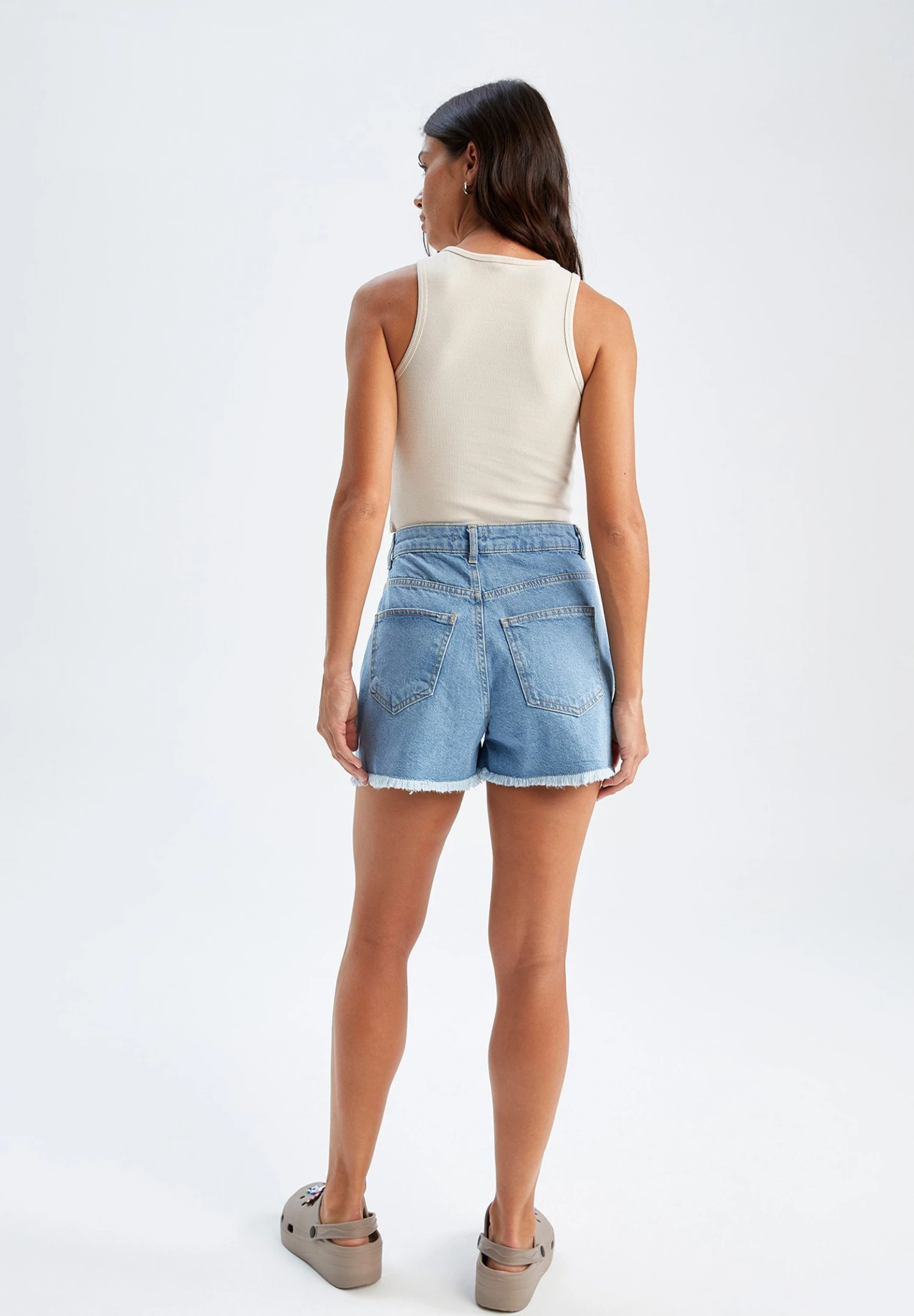 DeFacto Mom Fit - Jeansshort - Blue 5 DeFacto Mom Fit - Jeansshort - Blue - Afbeelding 3