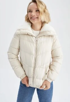 DeFacto Relax Fit- Winterjas - Ecru