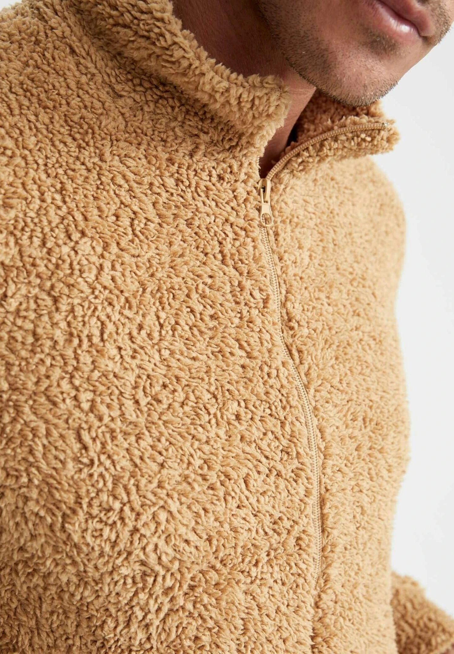 DeFacto Regular Fit - Sweater Met Rits - Beige 6 DeFacto Regular Fit - Sweater Met Rits - Beige - Afbeelding 4