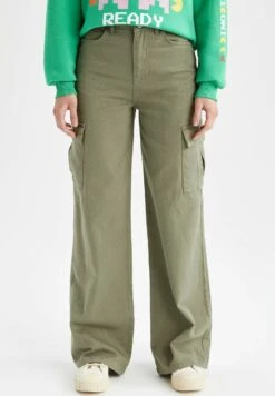 DeFacto Wideleg - Cargobroek - Khaki