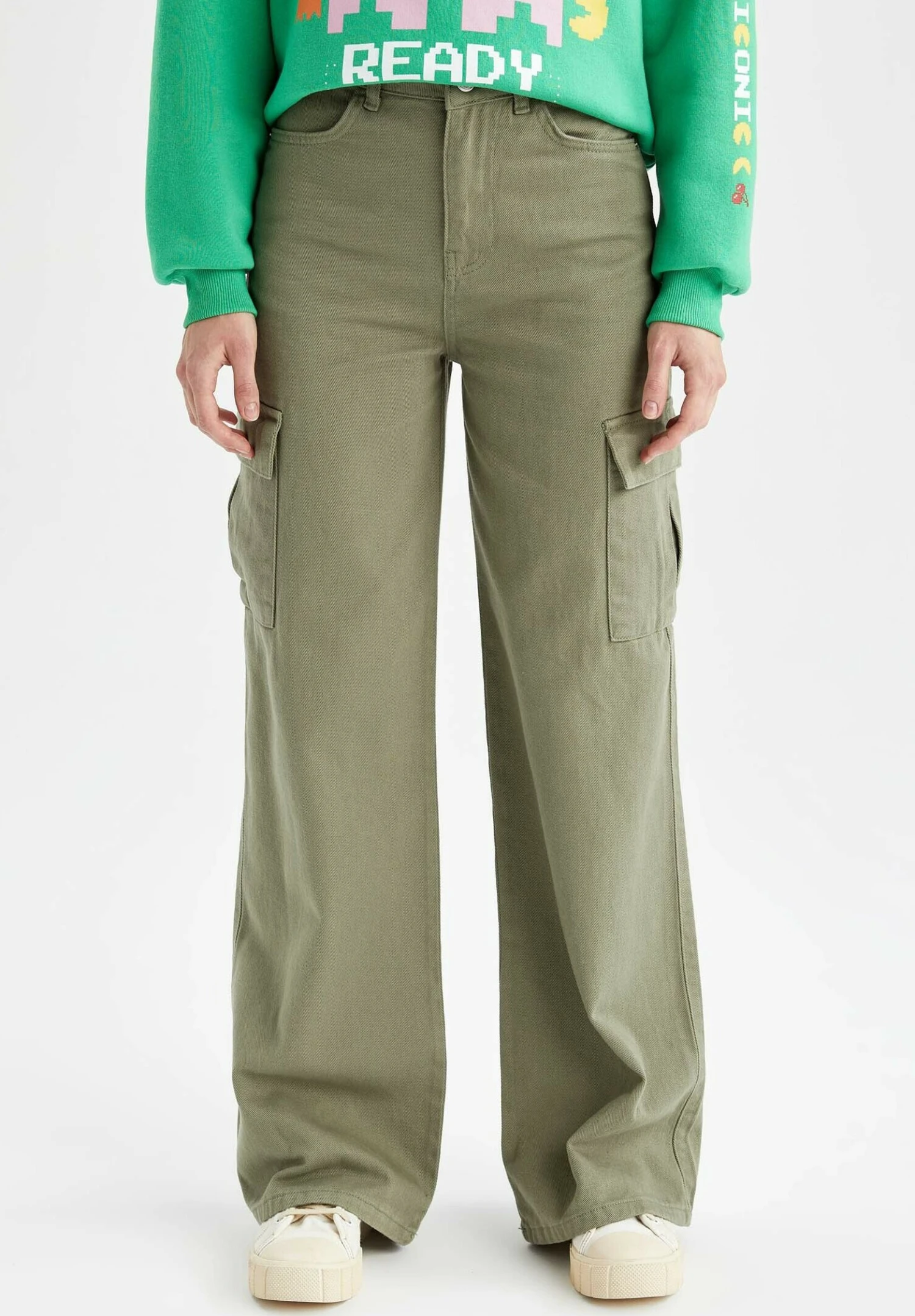 DeFacto Wideleg - Cargobroek - Khaki 3 DeFacto Wideleg - Cargobroek - Khaki