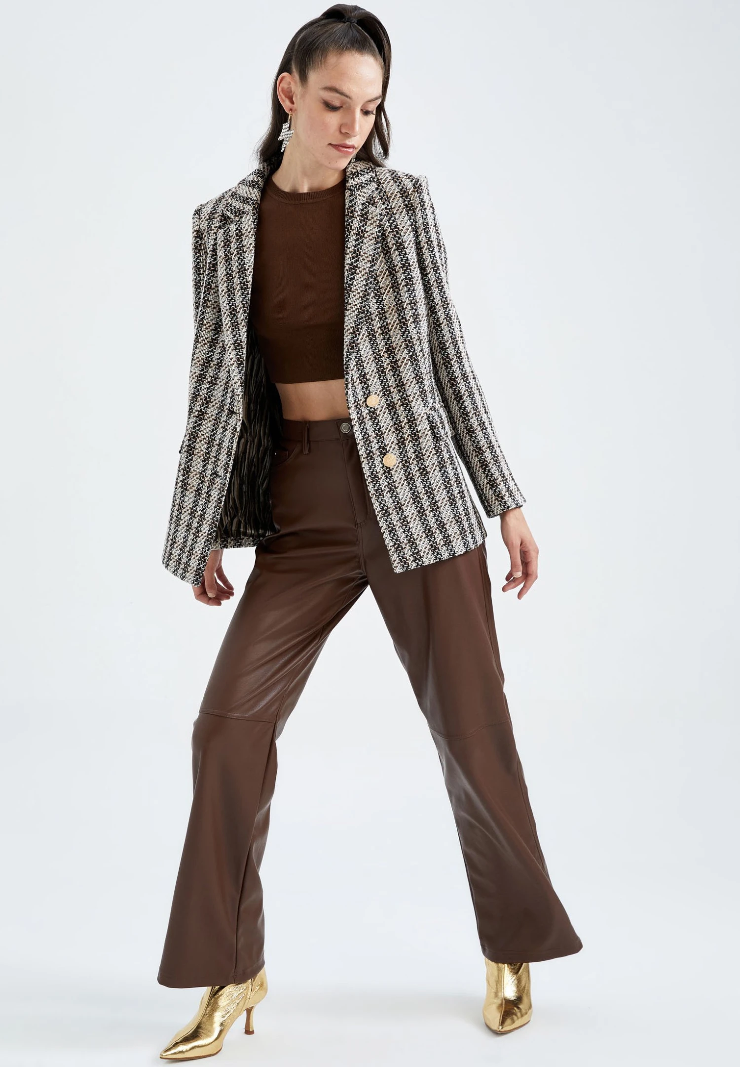 DeFacto Halflange Jas - Anthracite 4 DeFacto Halflange Jas - Anthracite - Afbeelding 2