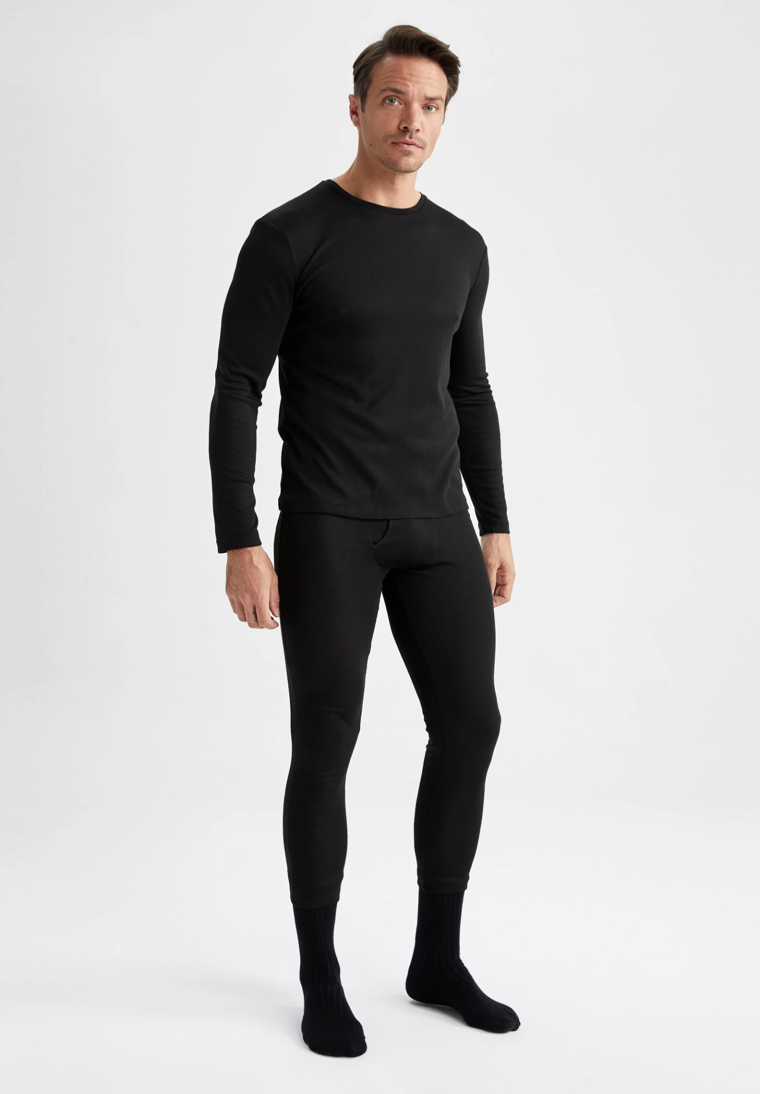 DeFacto Slim Fit-Warmtech - Hemd - Black 4 DeFacto Slim Fit-Warmtech - Hemd - Black - Afbeelding 2