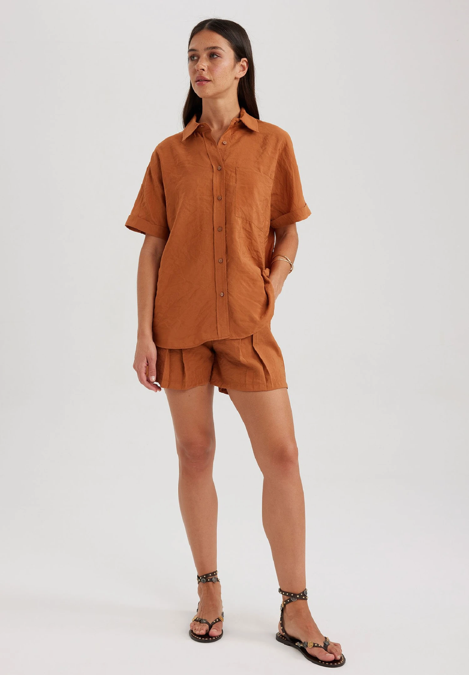 DeFacto Short - Shorts - Brown 4 DeFacto Short - Shorts - Brown - Afbeelding 2