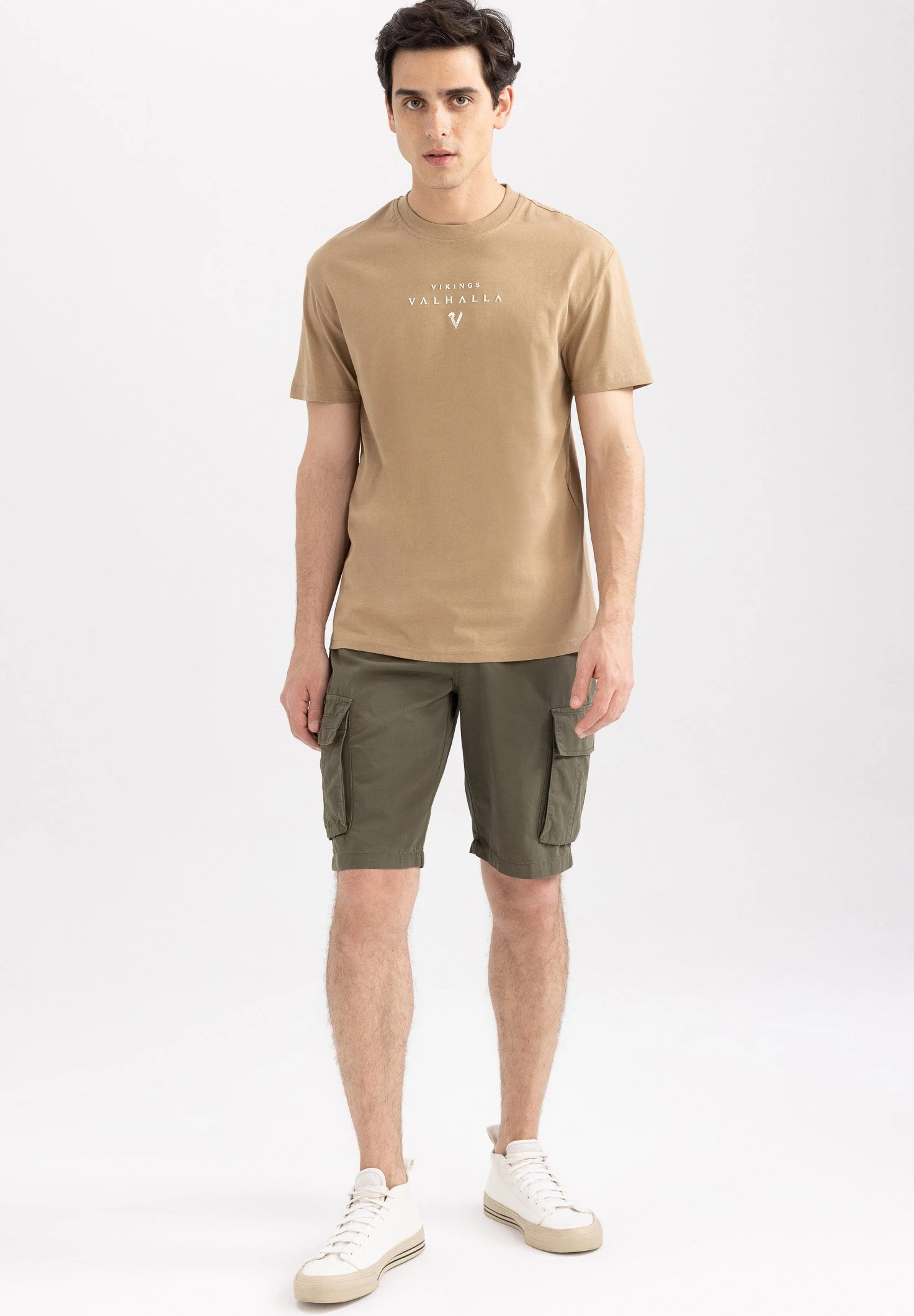 DeFacto Regular Cargo Bermuda- Shorts - Khaki 4 DeFacto Regular Cargo Bermuda- Shorts - Khaki - Afbeelding 2