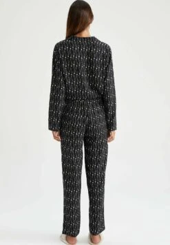 DeFacto Regular Fit - Pyjamabroek - Black -DeFacto eefbfaf0b11549ad885cec8c076b82dc