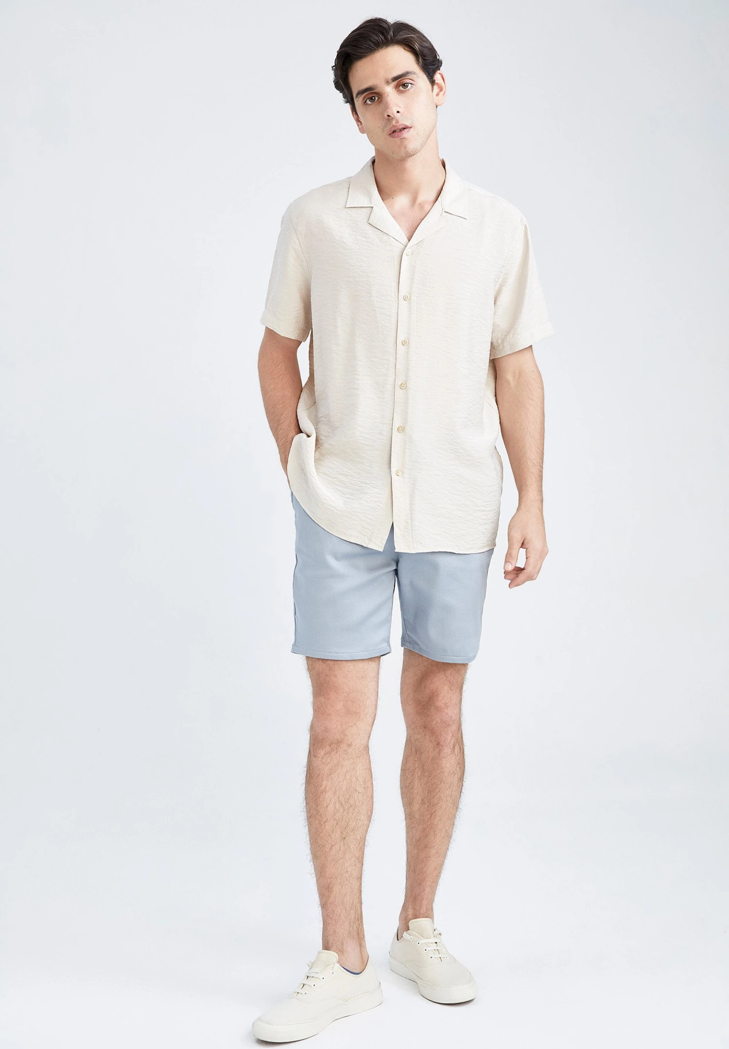 DeFacto Slim Fit- Shorts - Blue 4 DeFacto Slim Fit- Shorts - Blue - Afbeelding 2