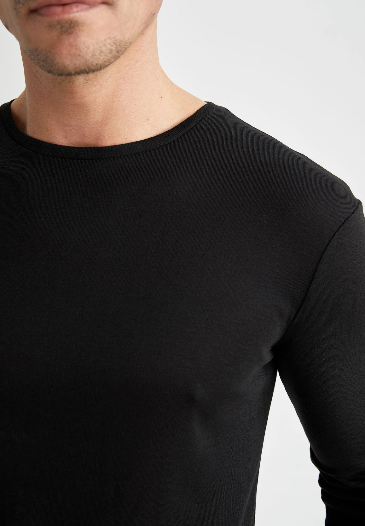 DeFacto Slim Fit-Warmtech - Hemd - Black 6 DeFacto Slim Fit-Warmtech - Hemd - Black - Afbeelding 4