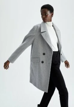 DeFacto Regular Fit- Halflange Jas - Grey 11 DeFacto Regular Fit- Halflange Jas - Grey -DeFacto f03ea1d183e9433b8d14b0c57539960a