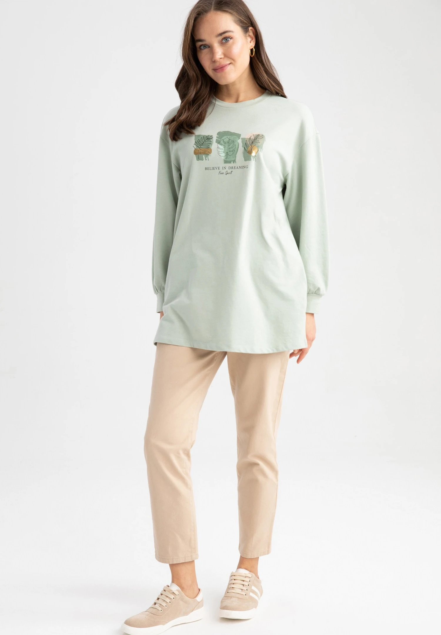 DeFacto Longsleeve - Turquoise 4 DeFacto Longsleeve - Turquoise - Afbeelding 2