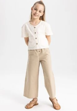 DeFacto Wide Leg - Broek - Beige
