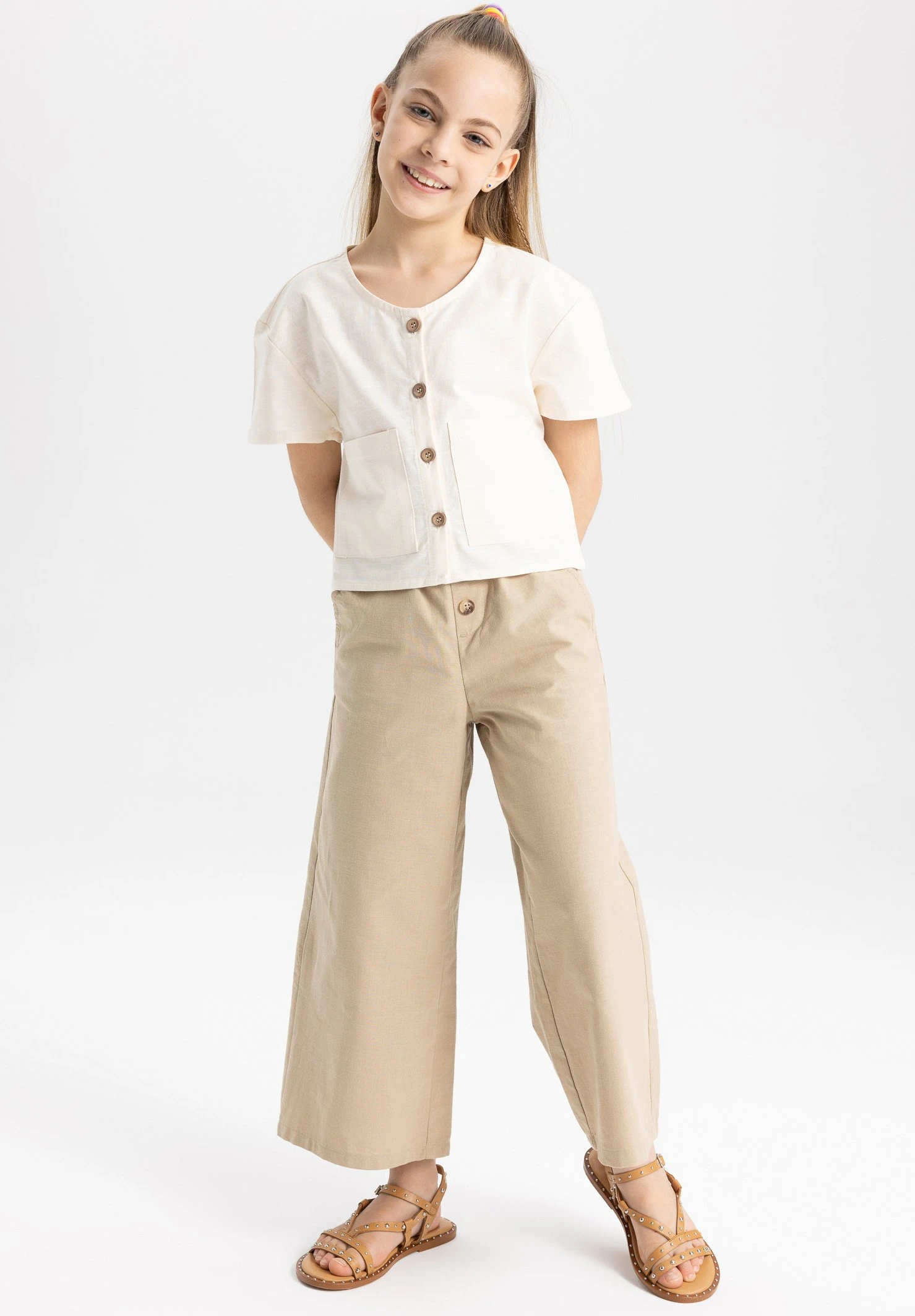 DeFacto Wide Leg - Broek - Beige 3 DeFacto Wide Leg - Broek - Beige