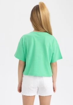 DeFacto T-Shirt Print - Green -DeFacto f2690d788f8c4e3ebfc3764bd1f41217