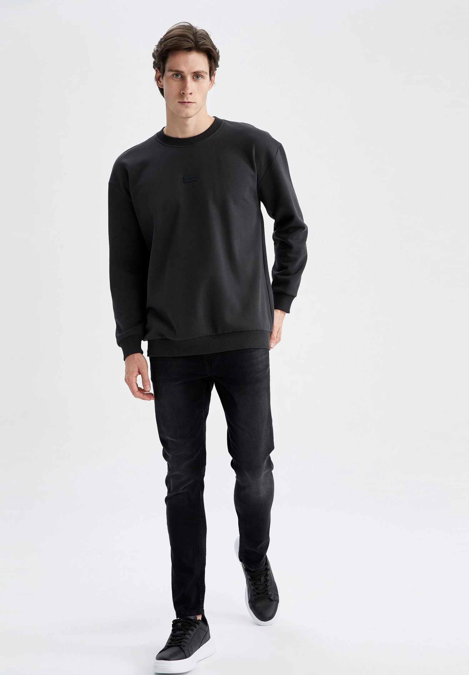 DeFacto Boxy Fit - Sweater - Anthracite 4 DeFacto Boxy Fit - Sweater - Anthracite - Afbeelding 2