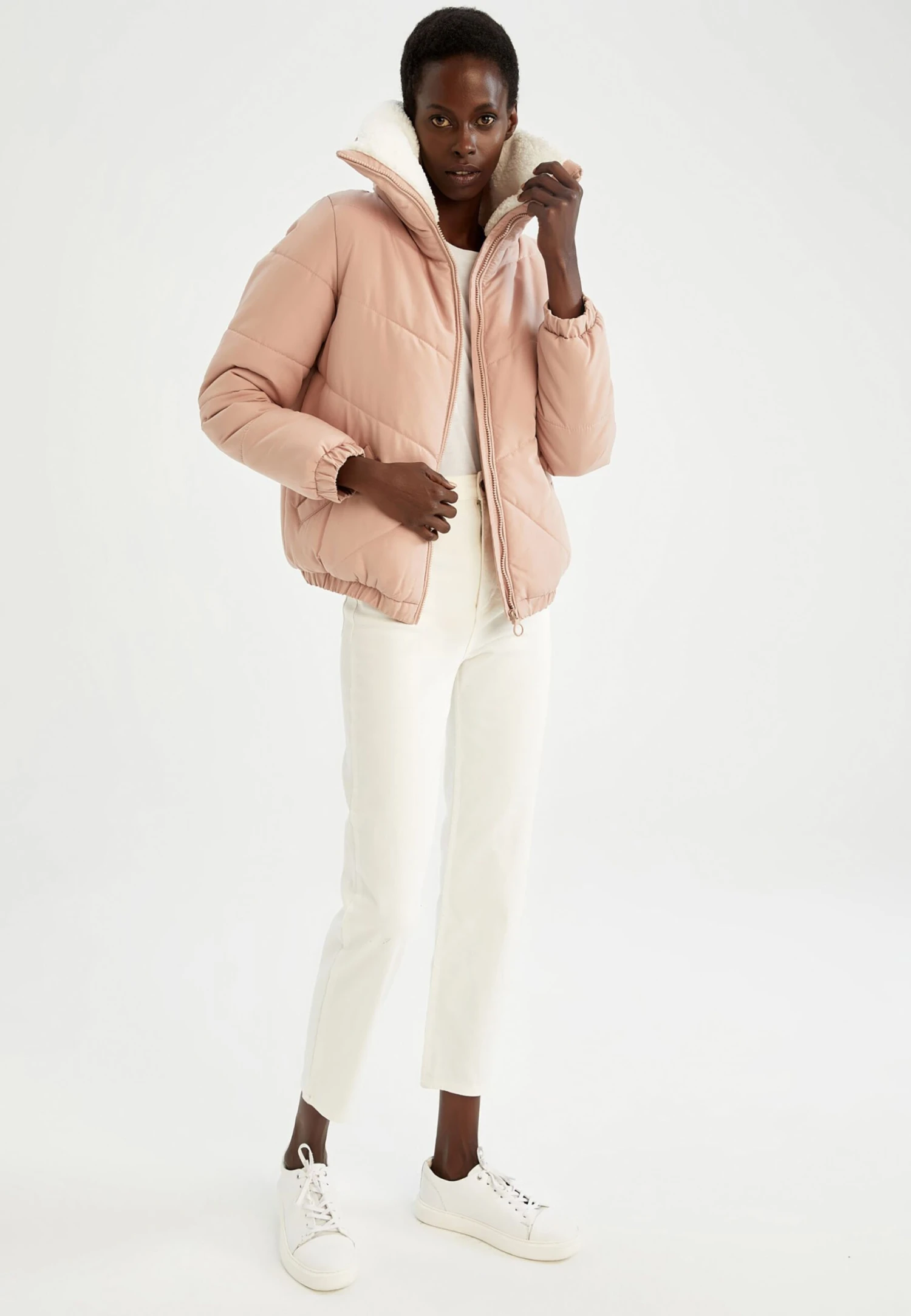 DeFacto Relax Fit - Winterjas - Pink 4 DeFacto Relax Fit - Winterjas - Pink - Afbeelding 2