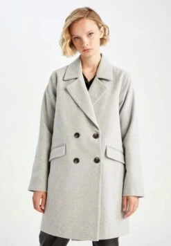 DeFacto Regular FitWinter- Halflange Jas - Grey