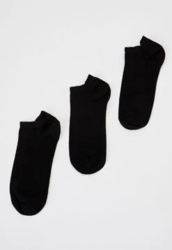 DeFacto 3Er Pack - Enkelsokken - Black