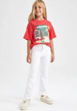 DeFacto Flared Jeans - White