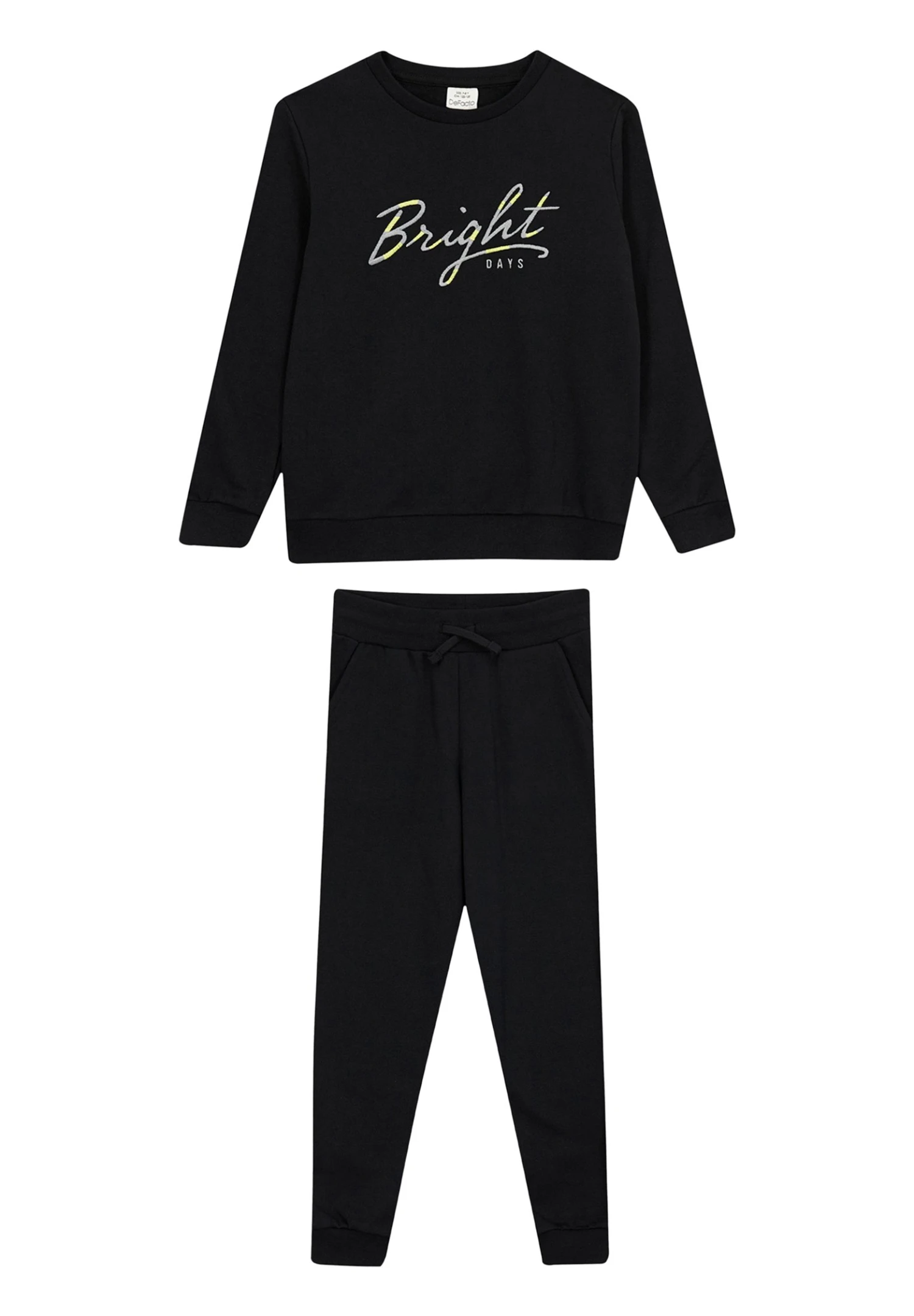 DeFacto Set Regular Fit- Trainingspak - Black 3 DeFacto Set Regular Fit- Trainingspak - Black