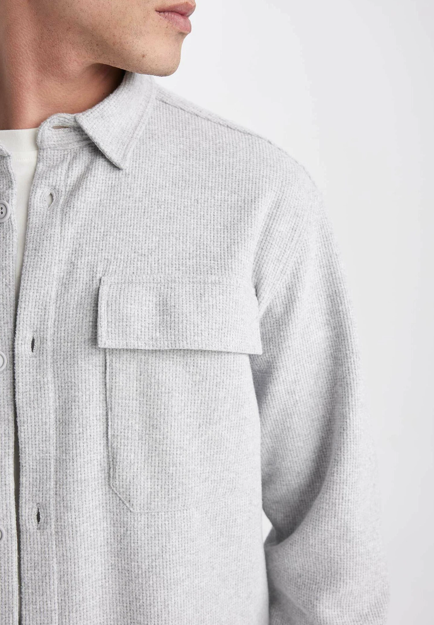 DeFacto Relax Fit - Overhemd - Grey 6 DeFacto Relax Fit - Overhemd - Grey - Afbeelding 4