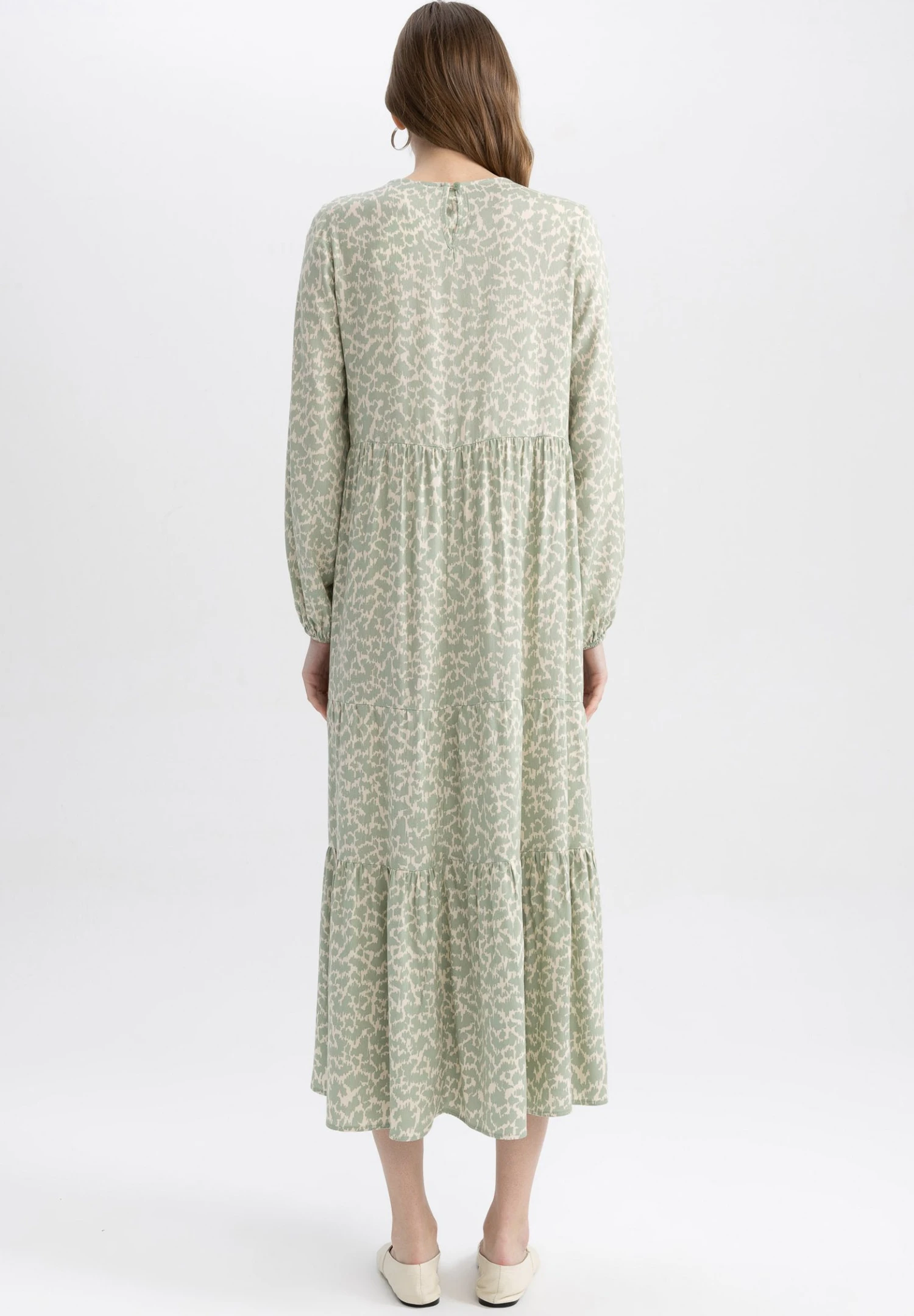 DeFacto Tiered - Jurk - Green 5 DeFacto Tiered - Jurk - Green - Afbeelding 3