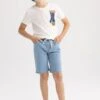 DeFacto Bermuda- Jeansshort - Blue -DeFacto f9d1b6450a4e4775a96154abb7d02100
