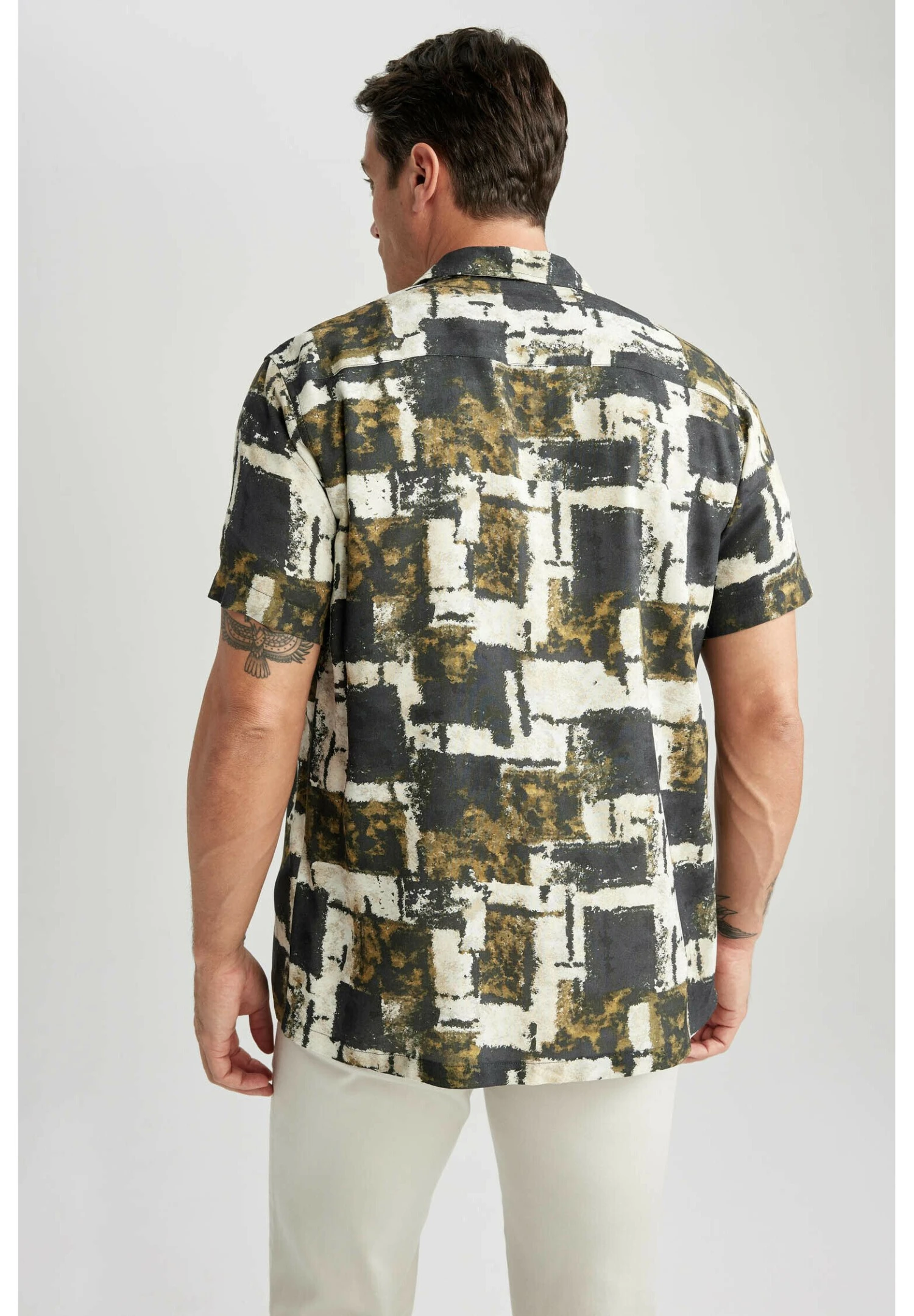 DeFacto Modern Fit- Overhemd - Khaki 5 DeFacto Modern Fit- Overhemd - Khaki - Afbeelding 3