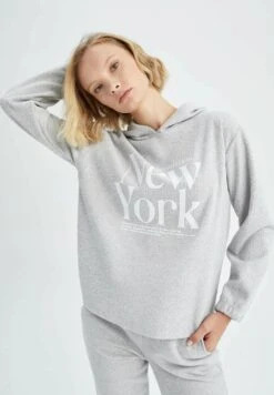 DeFacto Regular Fit - Longsleeve - Grey