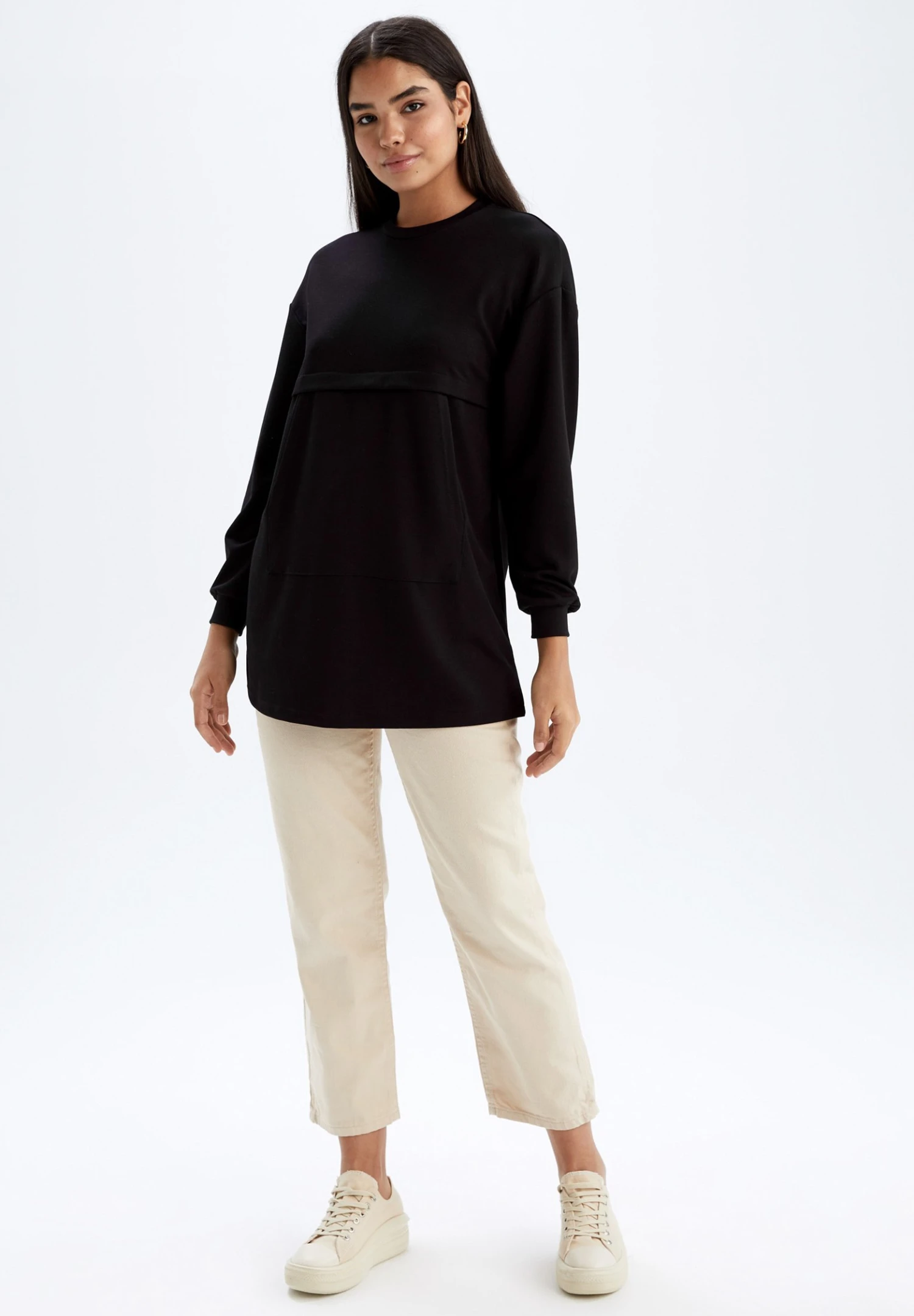 DeFacto Relax Fit - Sweater - Black 4 DeFacto Relax Fit - Sweater - Black - Afbeelding 2