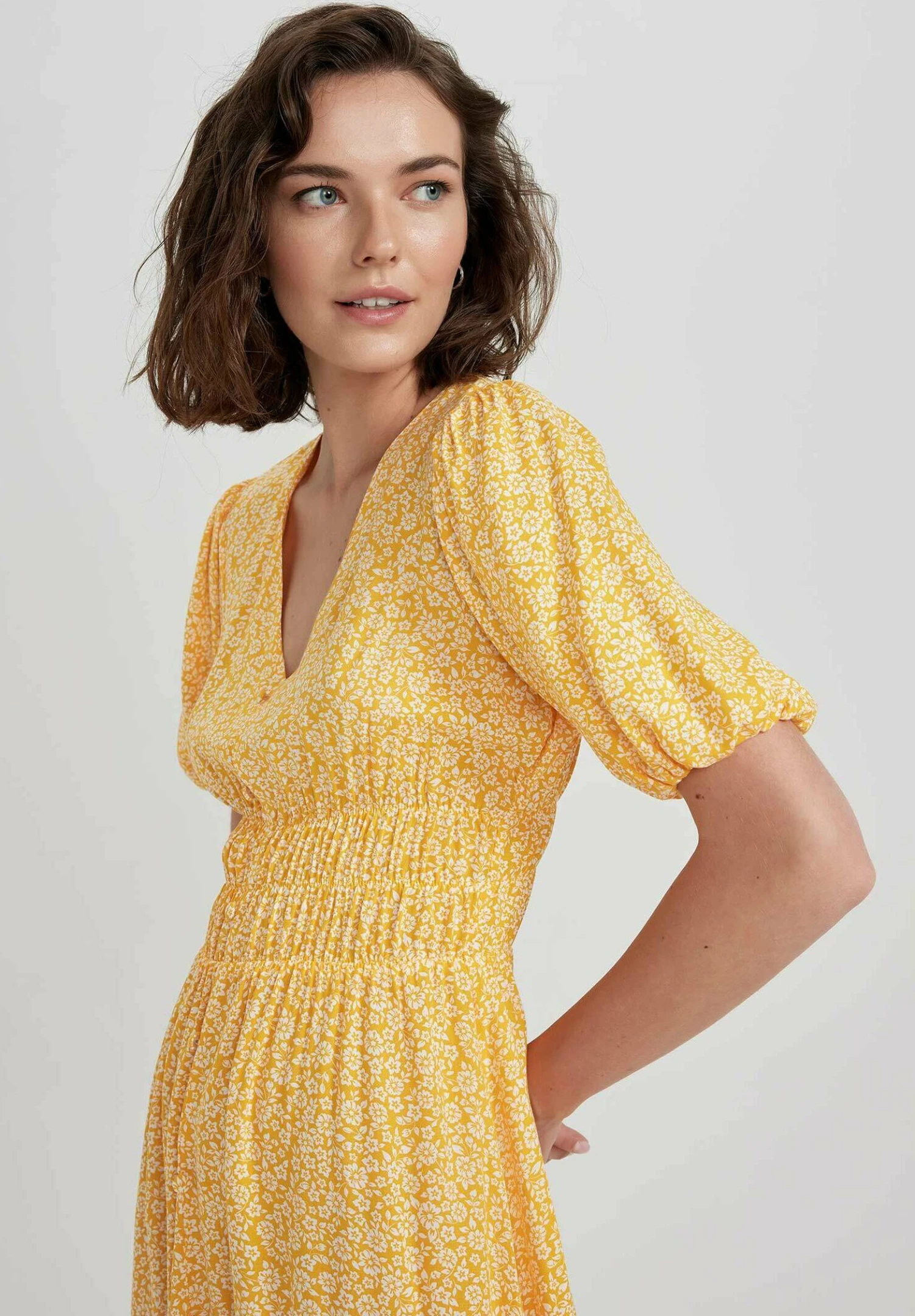 DeFacto Elastic Waist - Blousejurk - Yellow 6 DeFacto Elastic Waist - Blousejurk - Yellow - Afbeelding 4