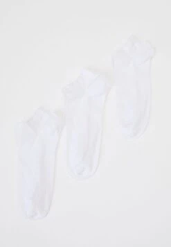 DeFacto 3Er Pack - Enkelsokken - White