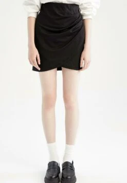 DeFacto Slim Fit - Wikkelrok - Black