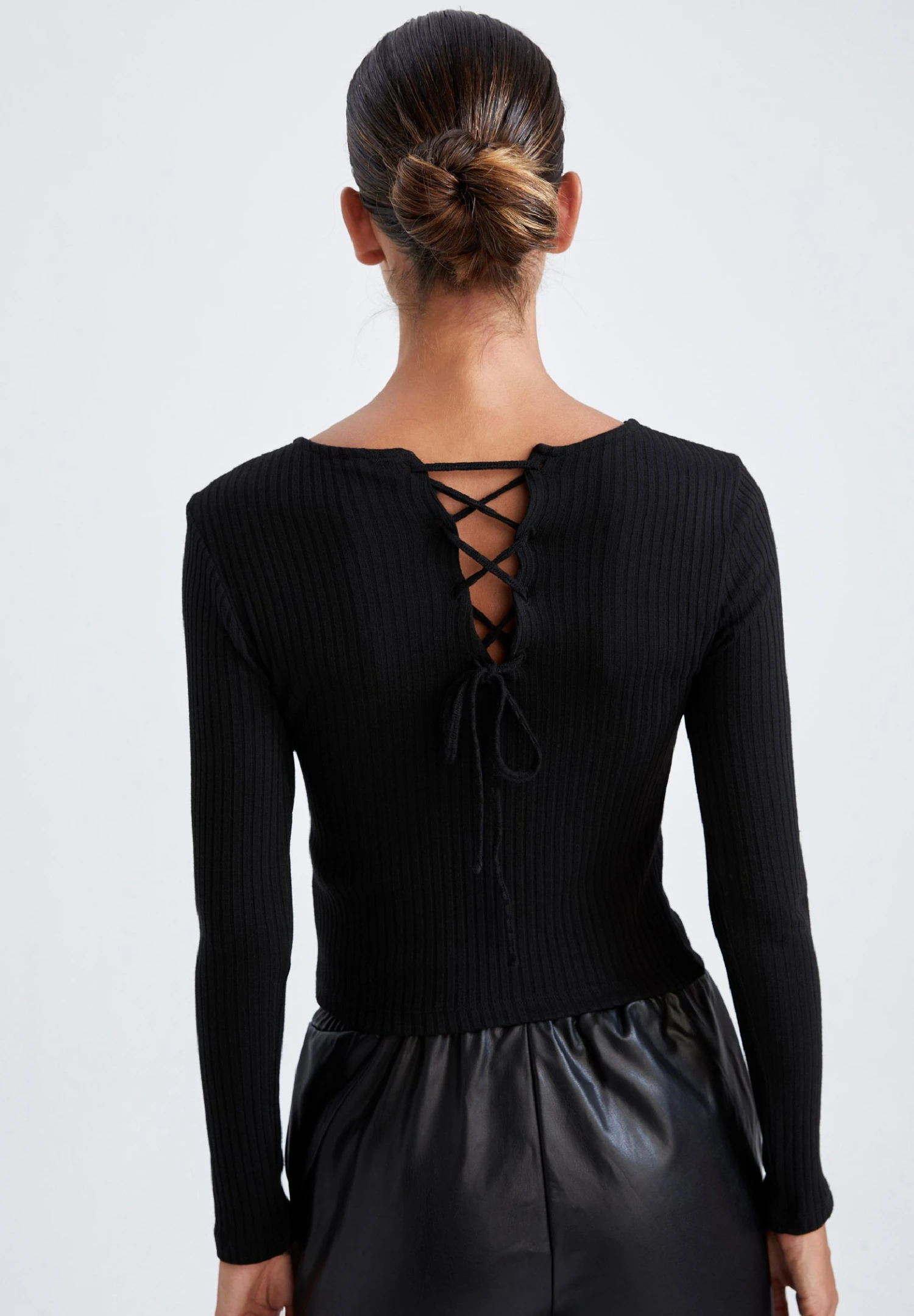 DeFacto Fitted - Longsleeve - Black 5 DeFacto Fitted - Longsleeve - Black - Afbeelding 3